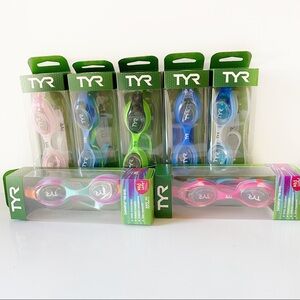 TYR Youth Kids Child Fit Swimming Goggles Velocity Vesi Styles Multicolor Ages 3